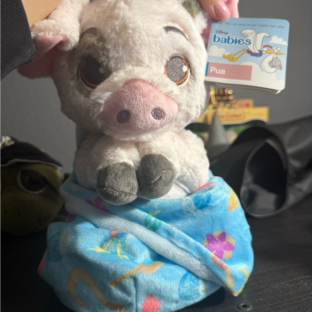 Disney Pua Plush with Blue and Pink Accents